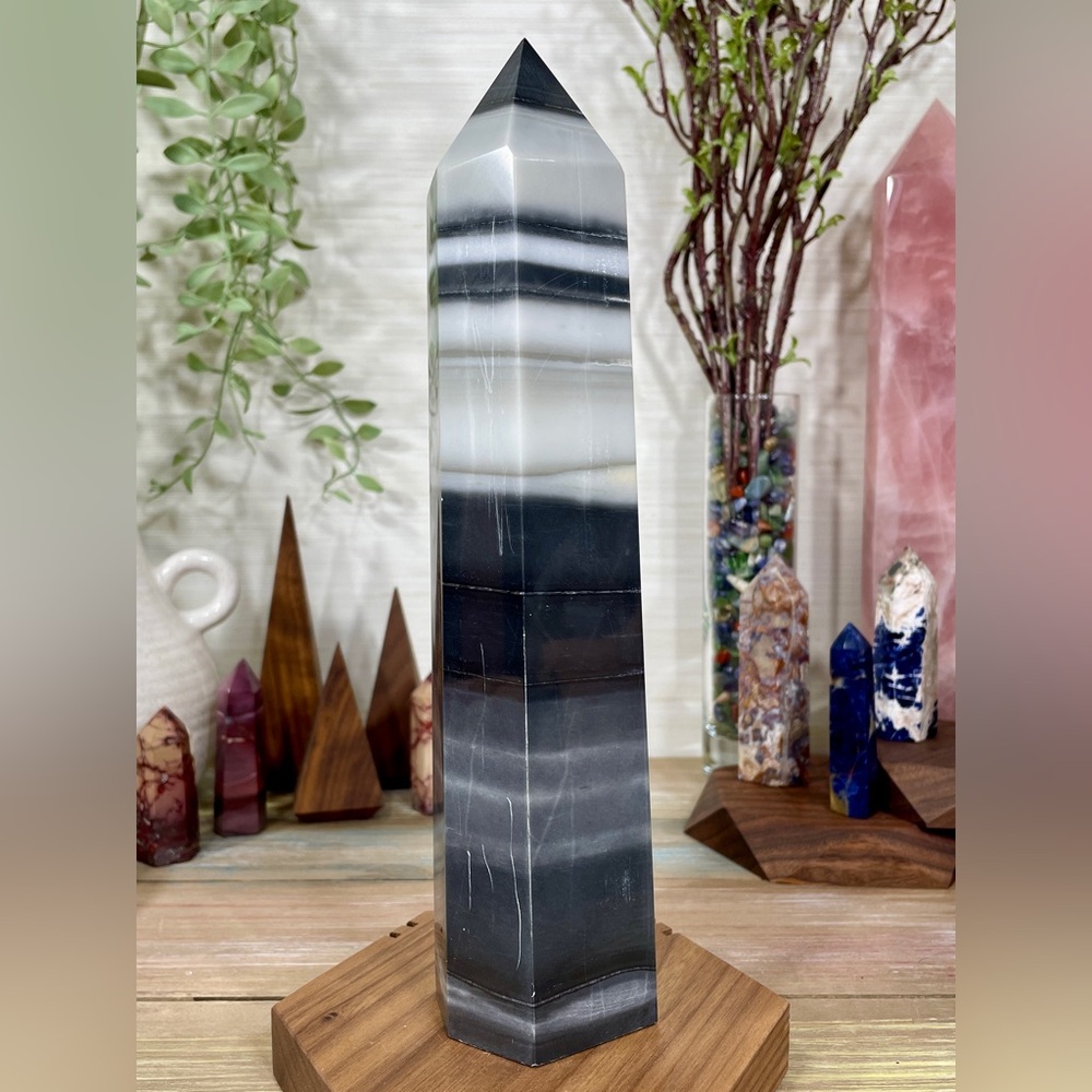 2265 Extra Large Tai Chi Jasper Crystal Tower - Picture 10 of 13